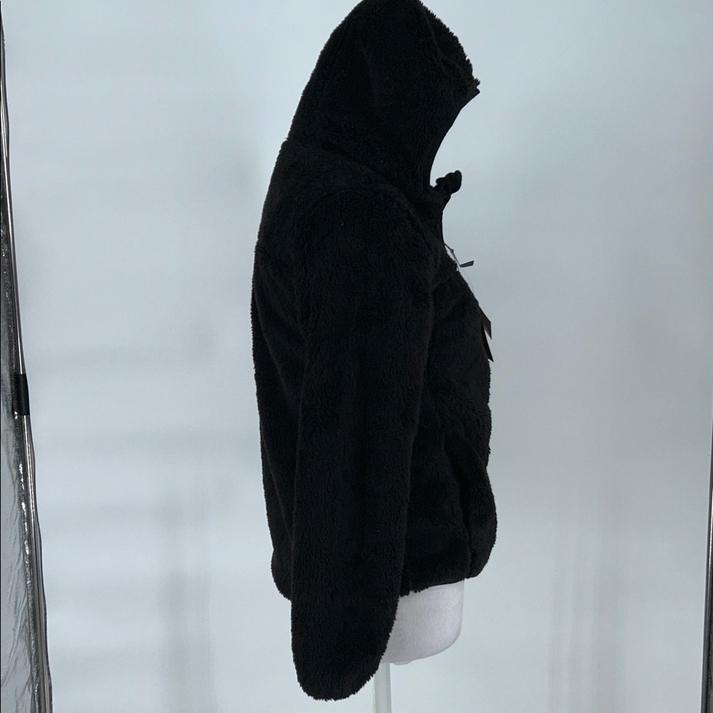 Eddie Bauer Kids Black Sherpa Fleece Hoodie Full Zip Jacket Size Medium - Picture 4 of 9